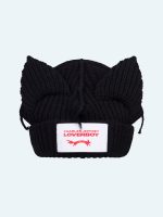 CHUNKY EARS BEANIE IN BLACK