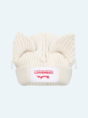 CHUNKY EARS BEANIE IN ECRU