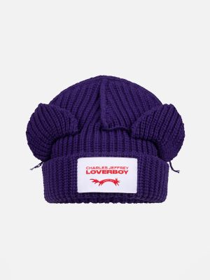 CHUNKY EARS BEANIE IN PURPLE