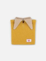 MOHAIR BANANA BIB IN YELLOW ECRU
