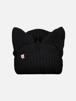 ALPACA CHUNKY EARS BEANIE EXCLUSIVE IN BLACK