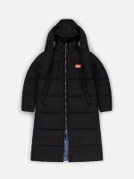 LONG BUNNY PUFFER JACKET IN BLACK